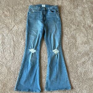 Hudson Jeans Blue Flare Wide Leg Denim